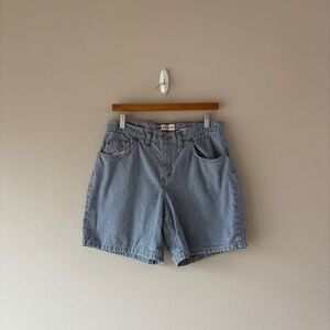 Vintage 90s faded glory high waisted pinstripe denim shorts